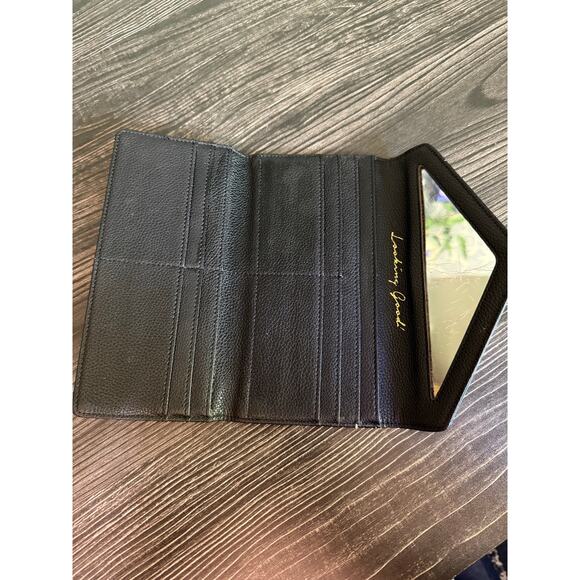 Aimee Kestenberg Black Tri-Fold Wallet with Mirror - Picture 7 of 8